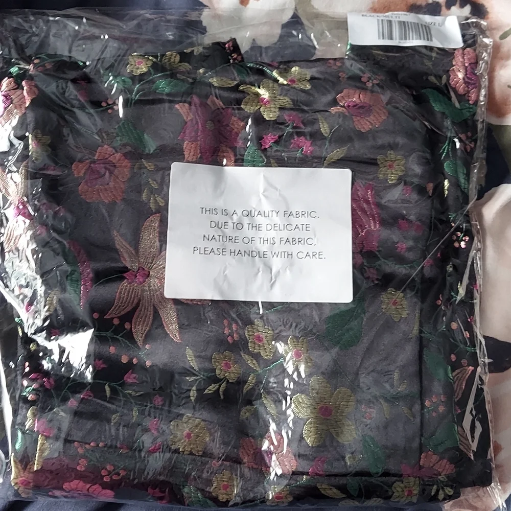 Lulu's Black Strapless Floral Midi Dress - Picture 9 of 9